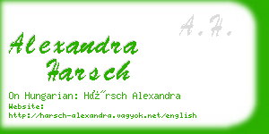 alexandra harsch business card